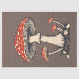  vlieg Agaric paddenstoelen op de achtergrond Tissuepapier