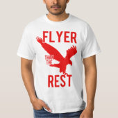 Vlieg als een adelaar rood/wit t-shirt (Voorkant)