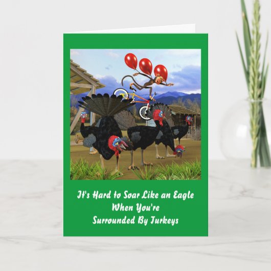 Vlieg als een adelaar verjaardag kaart (Voorkant)