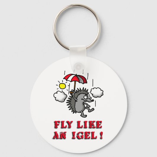 vlieg als een igel sleutelhanger (Voorkant)