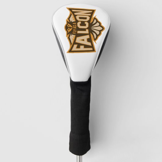 Vlieg als een valk sepia golfheadcover (Voorkant)