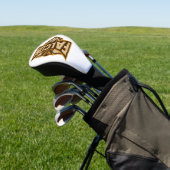 Vlieg als een valk sepia golfheadcover (Insitu)