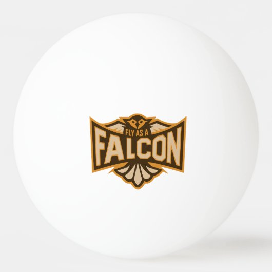 Vlieg als een valk sepia pingpongbal (Voorkant)