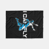 Vlieg Badminton Player Shuttle Trainer Racket Spor Fleece Deken (Voorkant (Horizontaal))