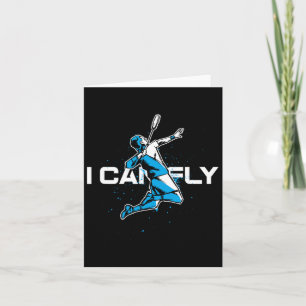 Vlieg Badminton Player Shuttle Trainer Racket Spor Kaart