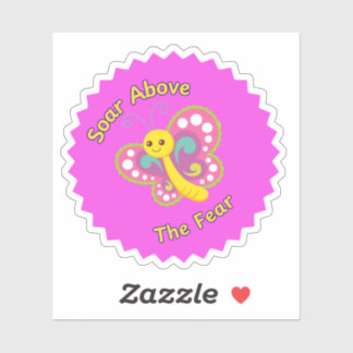 Vlieg boven de Fear Butterfly Sticker - Inspiratio
