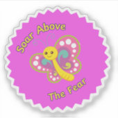 Vlieg boven de Fear Butterfly Sticker - Inspiratio (Voorkant)