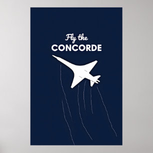 Vlieg de Concorde Conceptuele Illustratie Tegen Poster
