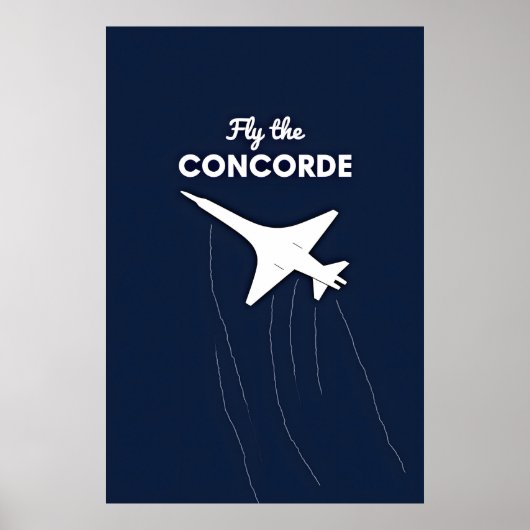 Vlieg de Concorde Conceptuele Illustratie Tegen Poster (Voorkant)