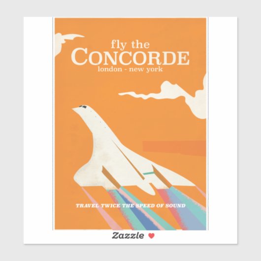 Vlieg de Concorde Sticker (Vel)