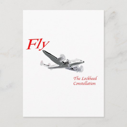 Vlieg de Lockheed Constellatie Briefkaart (Voorkant)