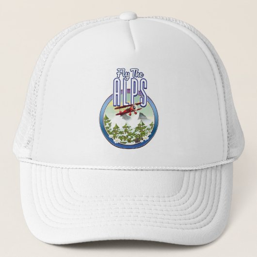 Vlieg door de Alpen Trucker Pet (Voorkant)