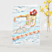 "Vlieg door het leven" Opmerking Kaart voor zwemme (Gele Bloem)