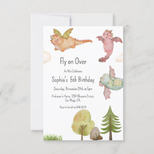 Vlieg door over Dinosaurussen Verjaardag Kaart