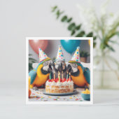 Vlieg door! Papegaai verjaardag, vogel verjaardag Kaart (Staand voorkant)