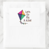 Vlieg een Kite Rechthoekige Sticker (Tas)