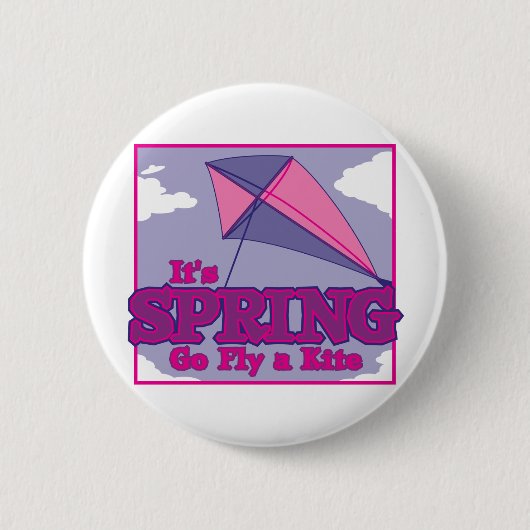 Vlieg een Kite! Ronde Button 5,7 Cm (Voorkant)
