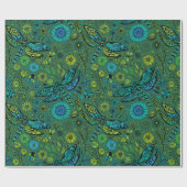 Vlieg een libel op smaragdgroen cadeaupapier (Vlak)