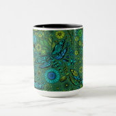 Vlieg een libel op smaragdgroen mok (Midden)