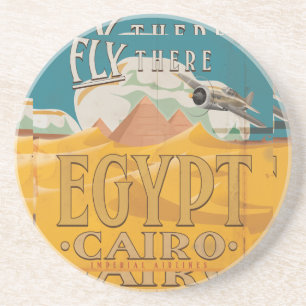 Vlieg erheen - Egypte Zandsteen Onderzetter