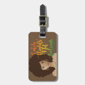 Vlieg geen vleugels, zwarte vrouw, bruin bagagelabel (Voorkant verticaal)