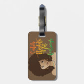 Vlieg geen vleugels, zwarte vrouw, bruin bagagelabel (Achterkant verticaal)