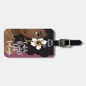 Vlieg geen vleugels, zwarte vrouw, ventilator bagagelabel (Voorkant horizontaal)