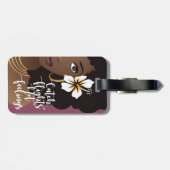 Vlieg geen vleugels, zwarte vrouw, ventilator bagagelabel (Achterkant horizontaal)