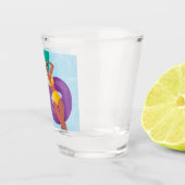 Vlieg, geen zwarte vrouw in de pool shot glas (Rechts)