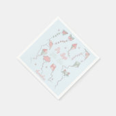 Vlieg Hoge Baby servetten met aangepaste naam (Hoek)