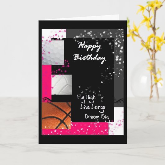 Vlieg hoog, leef groot, droom groot kaart (Gele Bloem)