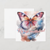 Vlieg hoog, mooie ziel notitiekaartje (Voorkant / Achterkant)