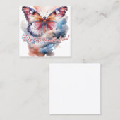 Vlieg hoog, mooie ziel vierkante visitekaartje (Voorkant / Achterkant)