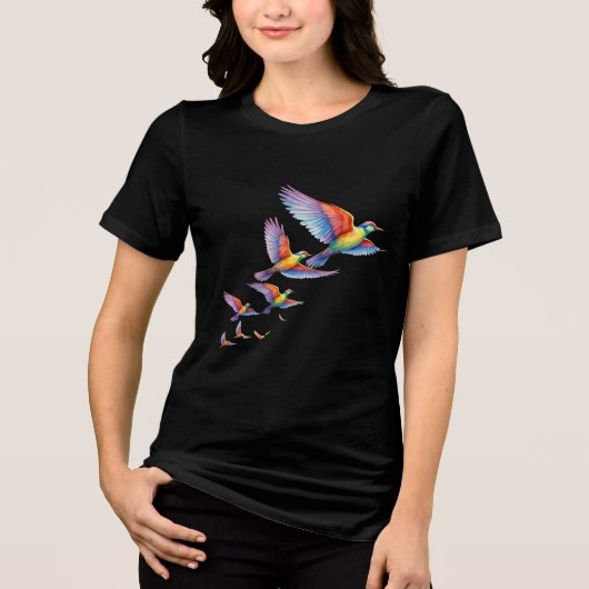 Vlieg hoog Tri-Blend shirt (Voorkant)