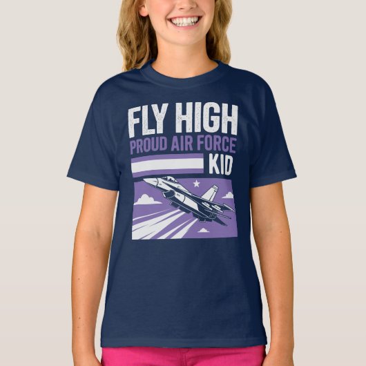 Vlieg hoog - trotse luchtmacht Kind T-shirt (Voorkant)