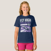 Vlieg hoog - trotse luchtmacht Kind T-shirt (Voorkant volledig)