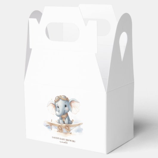 Vlieg in Schattige gelukzaligheid: Olifant Waterve Bedankdoosjes (Geopend)