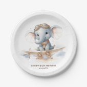 Vlieg in Schattige gelukzaligheid: Olifant Waterve Papieren Bordje (Voorkant)