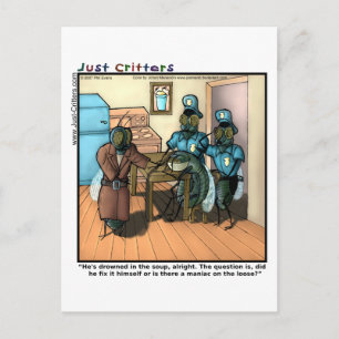 Vlieg in soep briefkaart