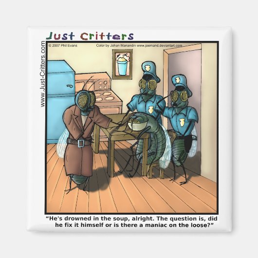 Vlieg in soep magneet (Voorkant)