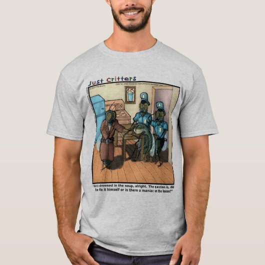 Vlieg in soep t-shirt (Voorkant)