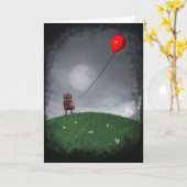 Vlieg je kleine rode baloon Kaart (Gele Bloem)
