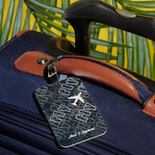 VLIEG luchtvaartmaatschappijen vliegtuig vliegreis Bagagelabel (Voorkant Insitu 1)