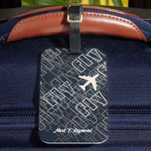 VLIEG luchtvaartmaatschappijen vliegtuig vliegreis Bagagelabel (Voorkant Insitu 2)