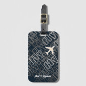 VLIEG luchtvaartmaatschappijen vliegtuig vliegreis Bagagelabel (Voorkant (verticaal))