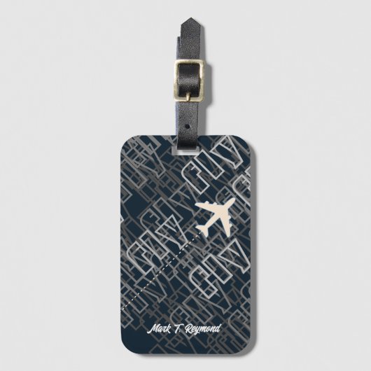 VLIEG luchtvaartmaatschappijen vliegtuig vliegreis Bagagelabel (Voorkant (verticaal))