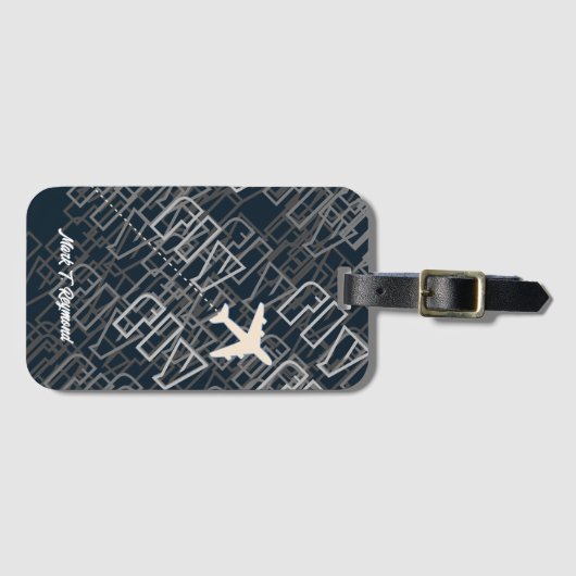 VLIEG luchtvaartmaatschappijen vliegtuig vliegreis Bagagelabel (Voorkant (horizontaal))