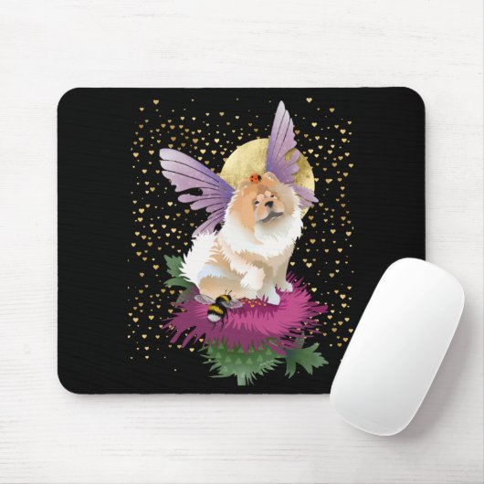 VLIEG ME NAAR DE MOON Chow mousepad Muismat (Met muis)