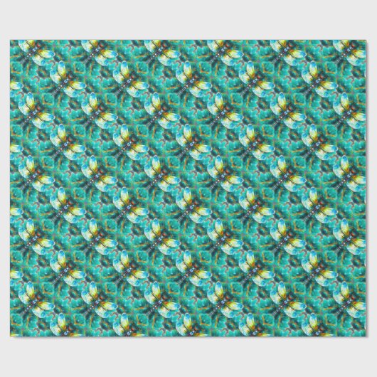 Vlieg me weg libellen liefhebbers cadeaupapier (Vlak)