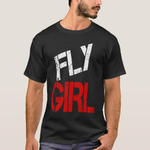 Vlieg Meisje 80s 90s Oude School Voor Vrouwen Mann T-shirt